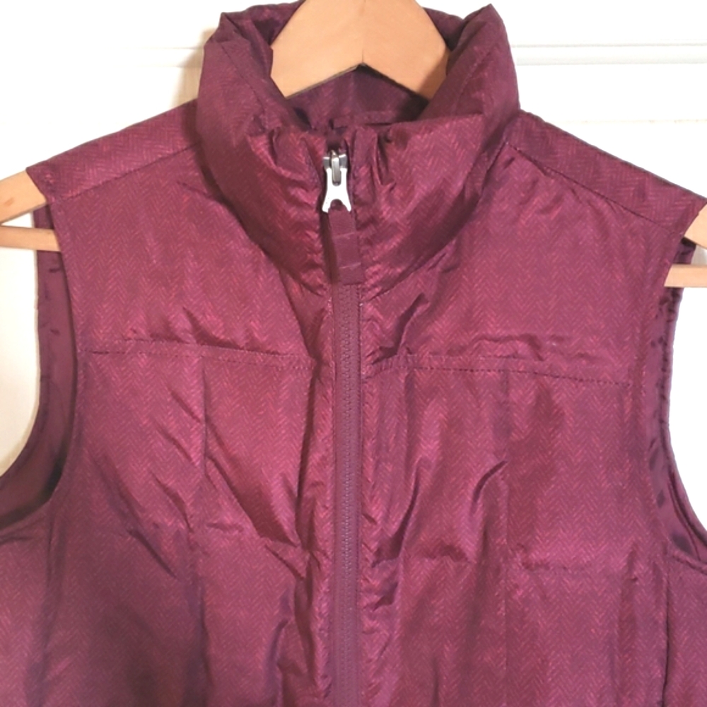 LAND'S END Quilted Down Puffer Vest Red Cranberry Burgundy • EXTRA SMALL - Picture 11 of 13